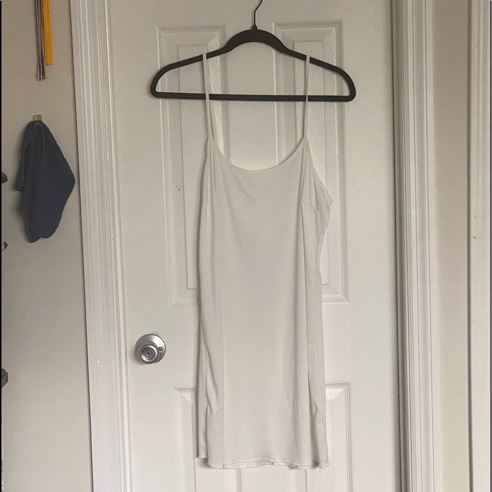 White slip dress